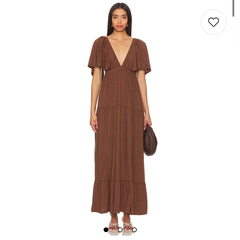 Free People La La Maxi Dress in Fondue Fudge